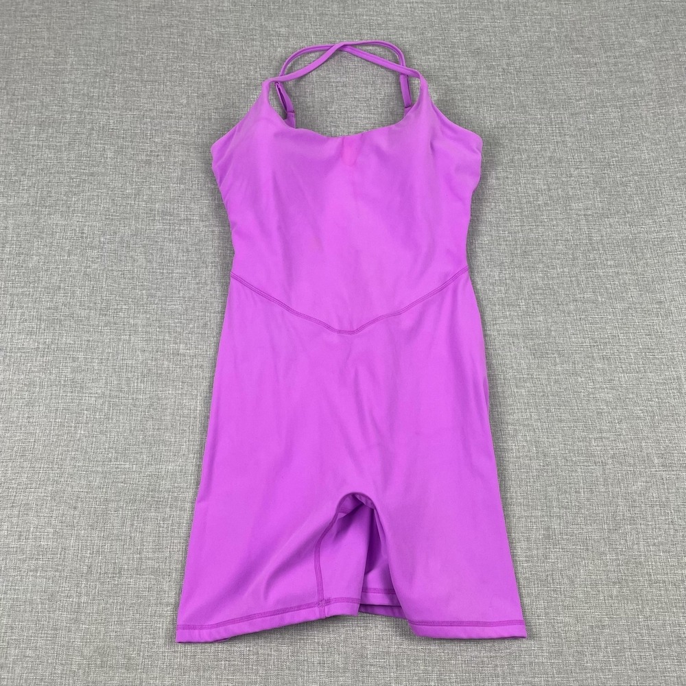 Buffbunny Collection One Piece Womens L Purple Spaghetti Strap Tank Swim Padded